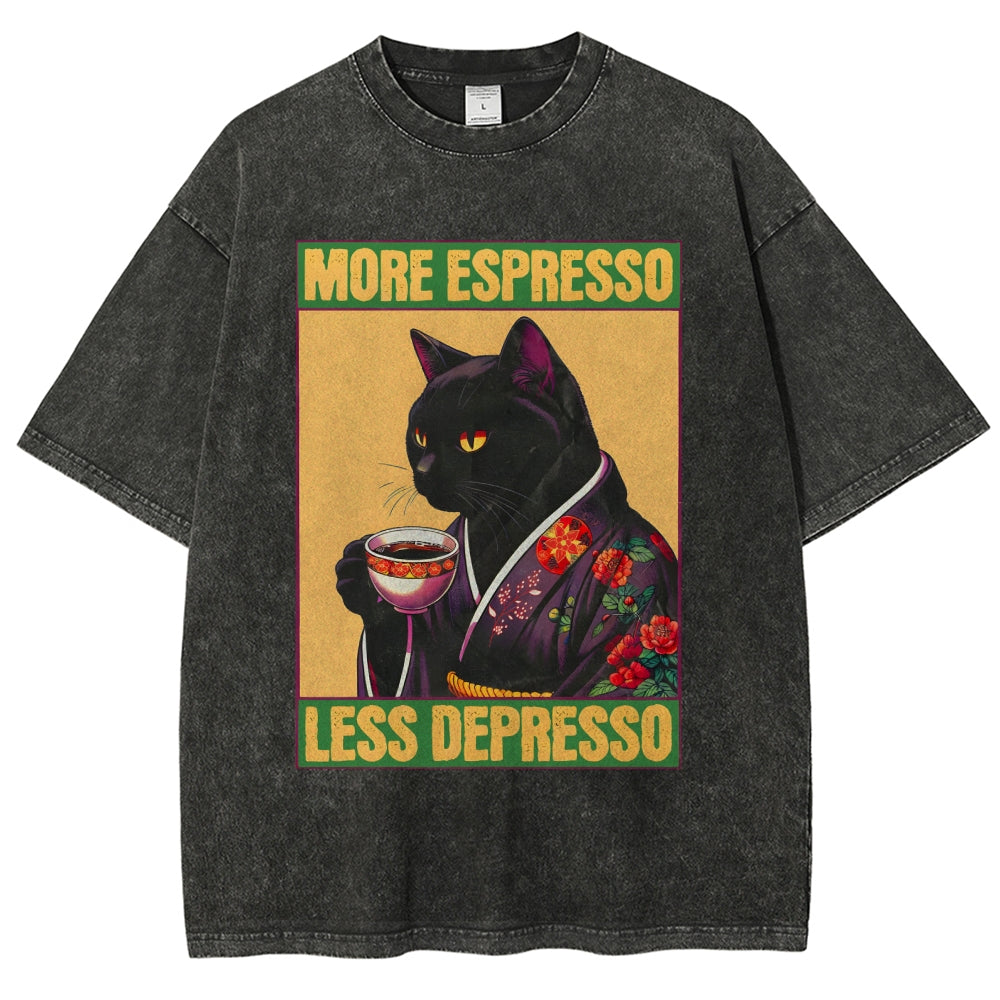 Caffeine Down Depression Washed T-Shirt