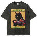 Caffeine Down Depression Washed T-Shirt