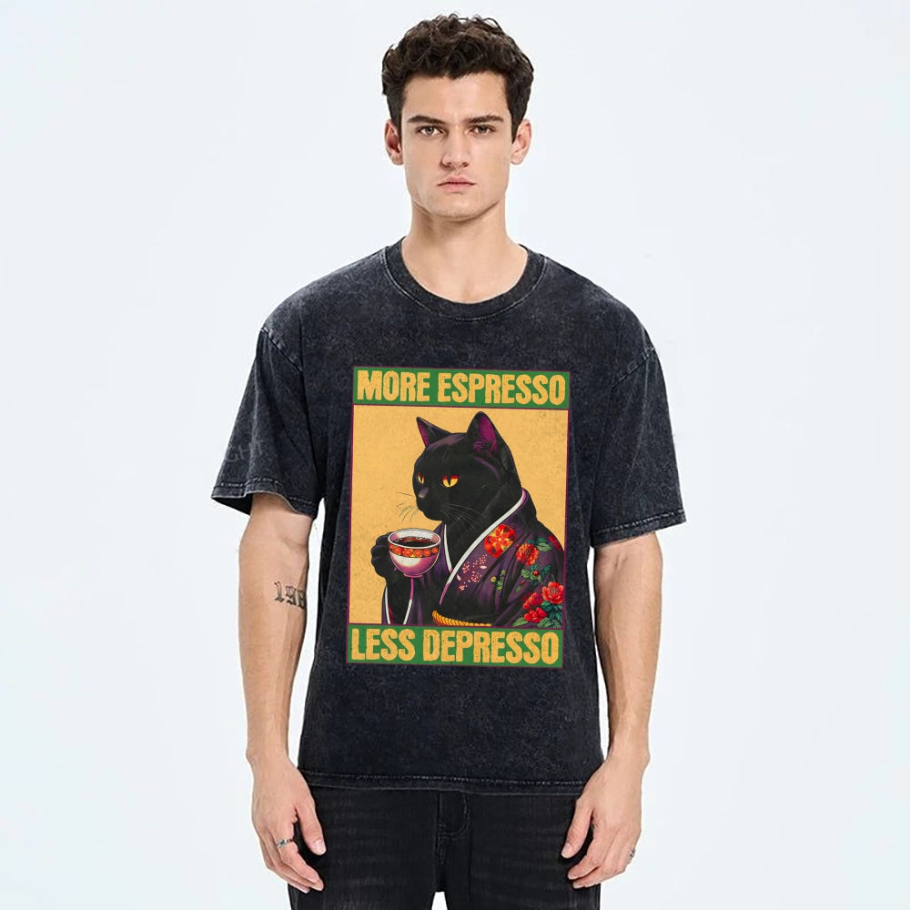 Caffeine Down Depression Washed T-Shirt
