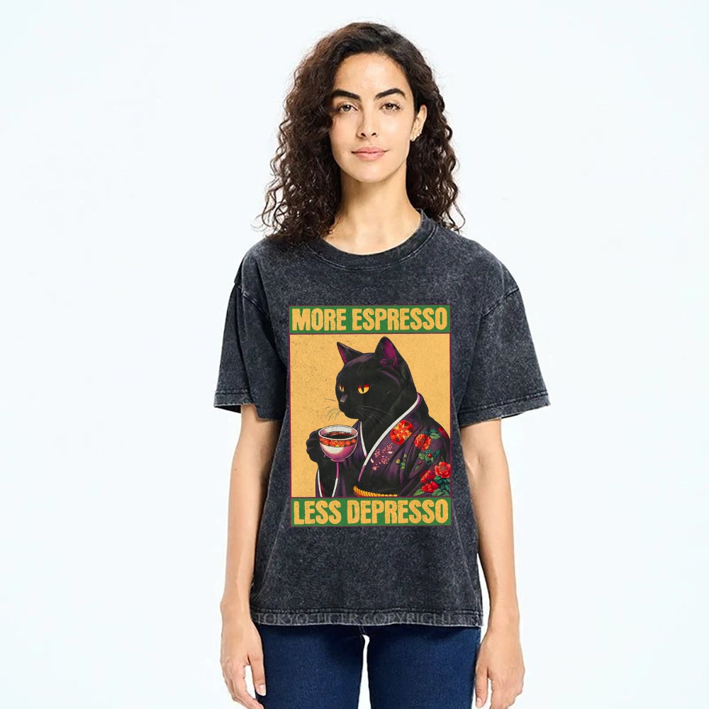 Caffeine Down Depression Washed T-Shirt