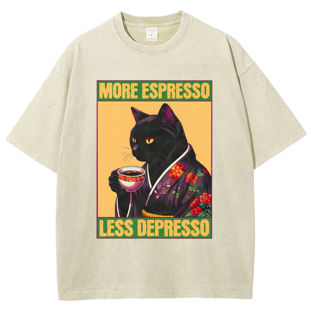 Caffeine Down Depression Washed T-Shirt