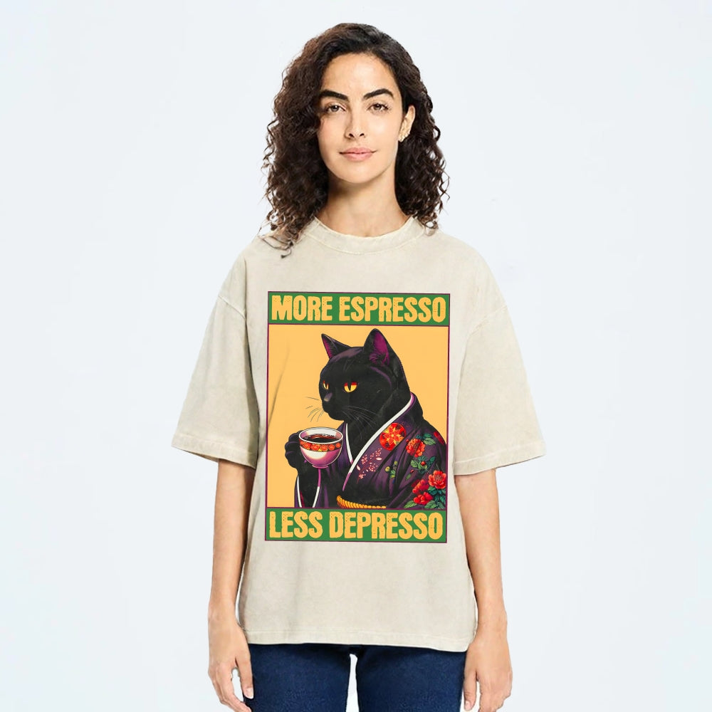 Caffeine Down Depression Washed T-Shirt