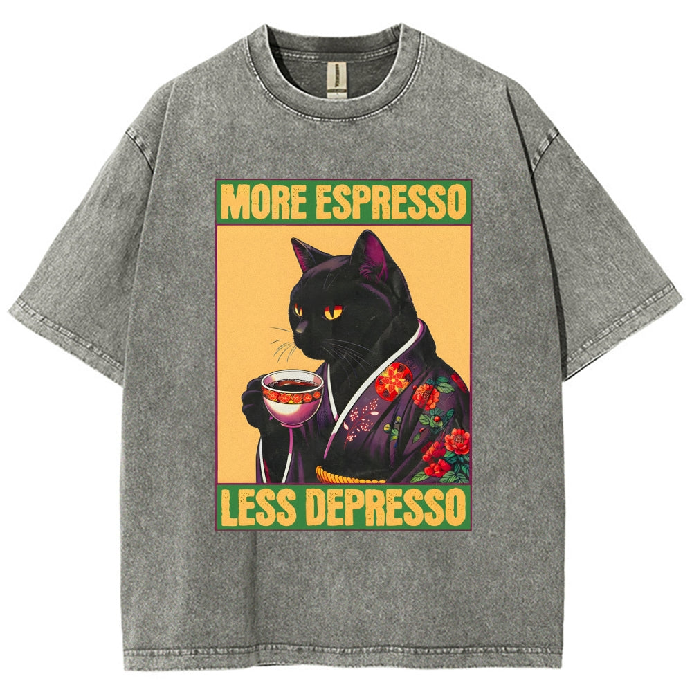 Caffeine Down Depression Washed T-Shirt