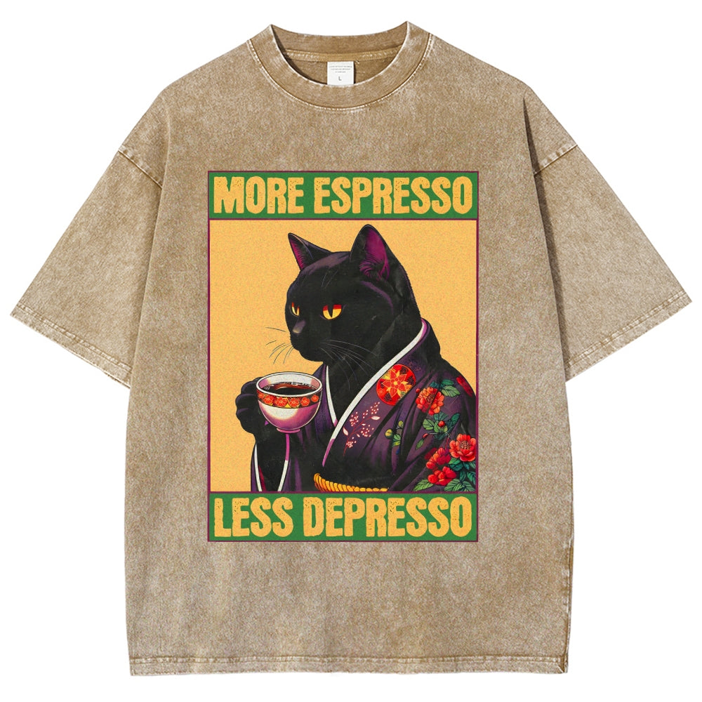 Caffeine Down Depression Washed T-Shirt