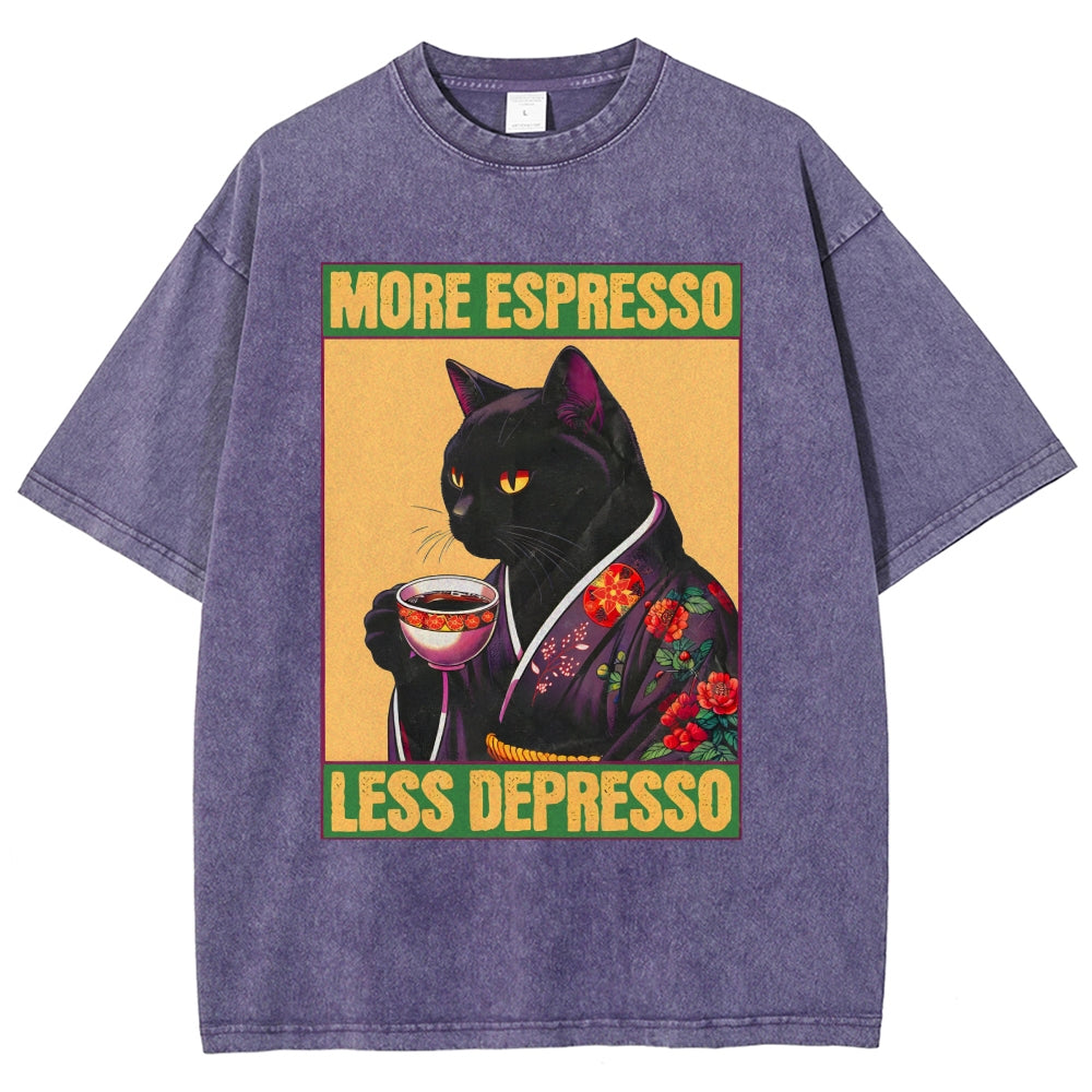 Caffeine Down Depression Washed T-Shirt