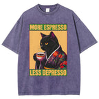Caffeine Down Depression Washed T-Shirt