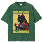 Caffeine Down Depression Washed T-Shirt