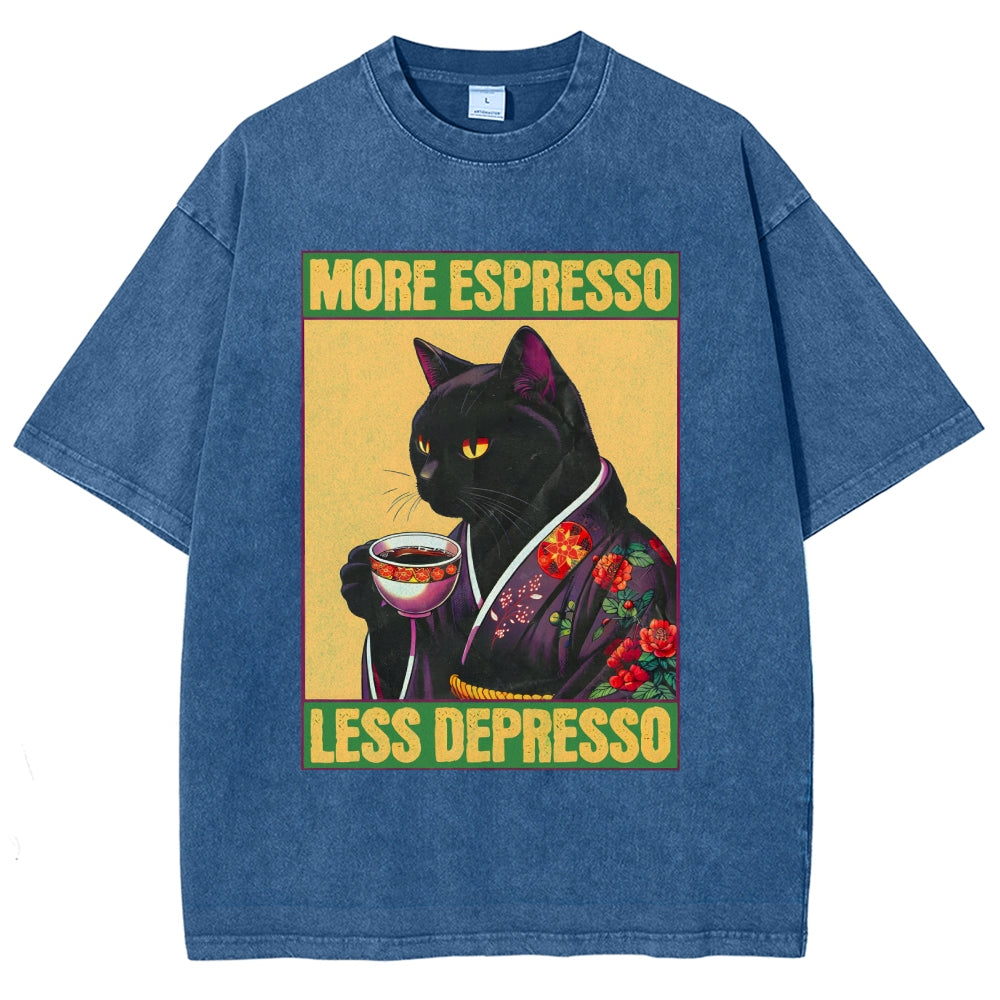 Caffeine Down Depression Washed T-Shirt