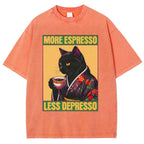 Caffeine Down Depression Washed T-Shirt