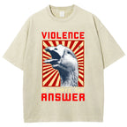 Violence Is Always The Answer Washed T-Shirt
