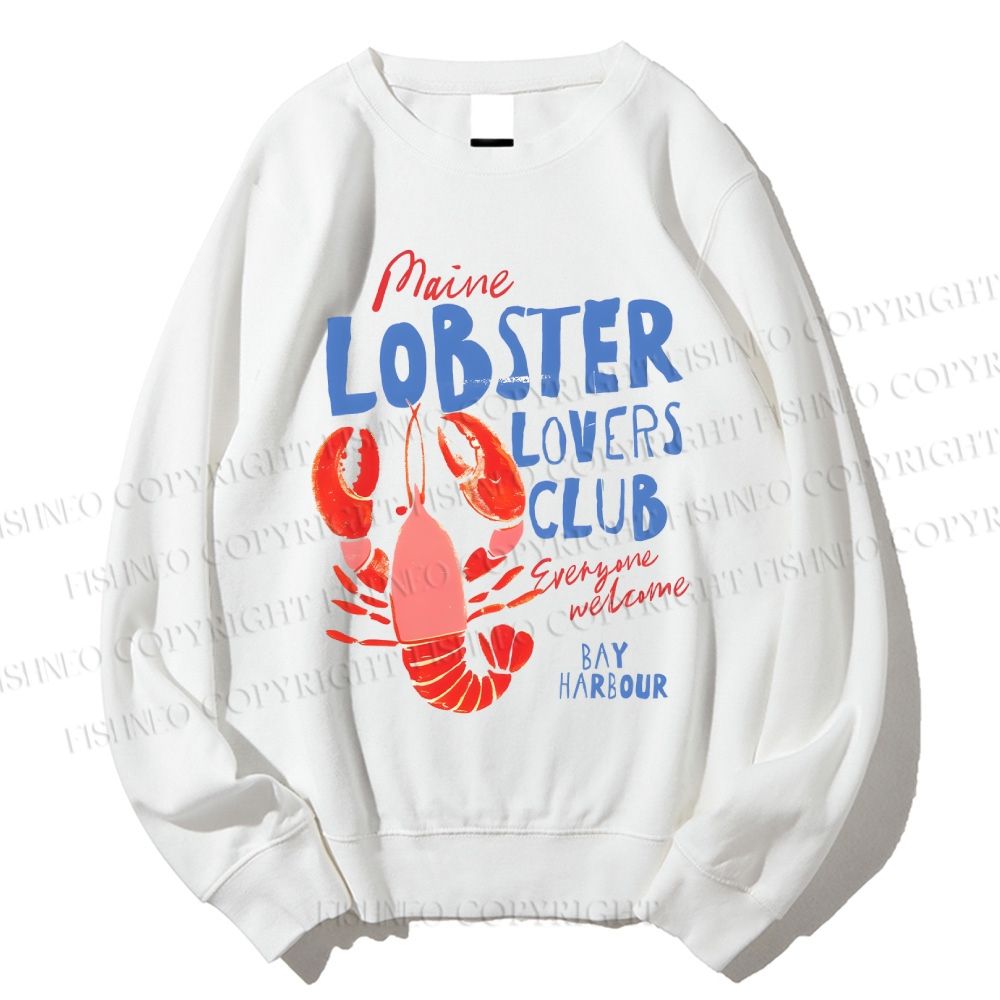 Unisex Maine Lobster Lovers Club Printed Sweatshirt