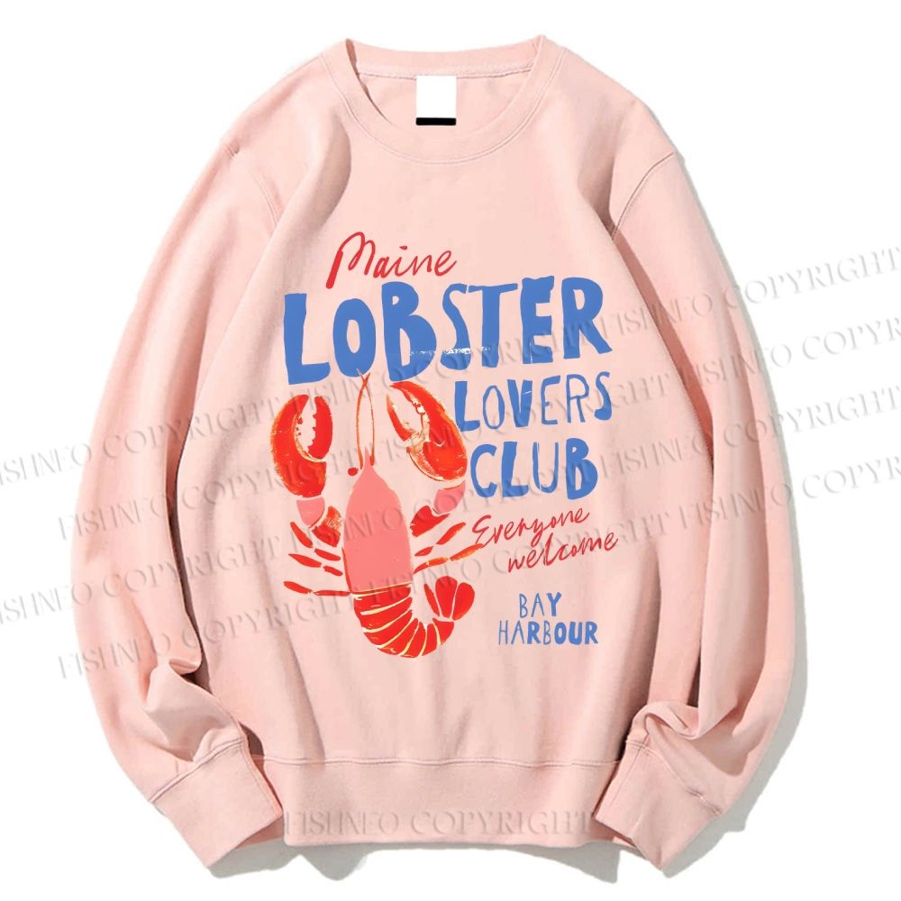Unisex Maine Lobster Lovers Club Printed Sweatshirt