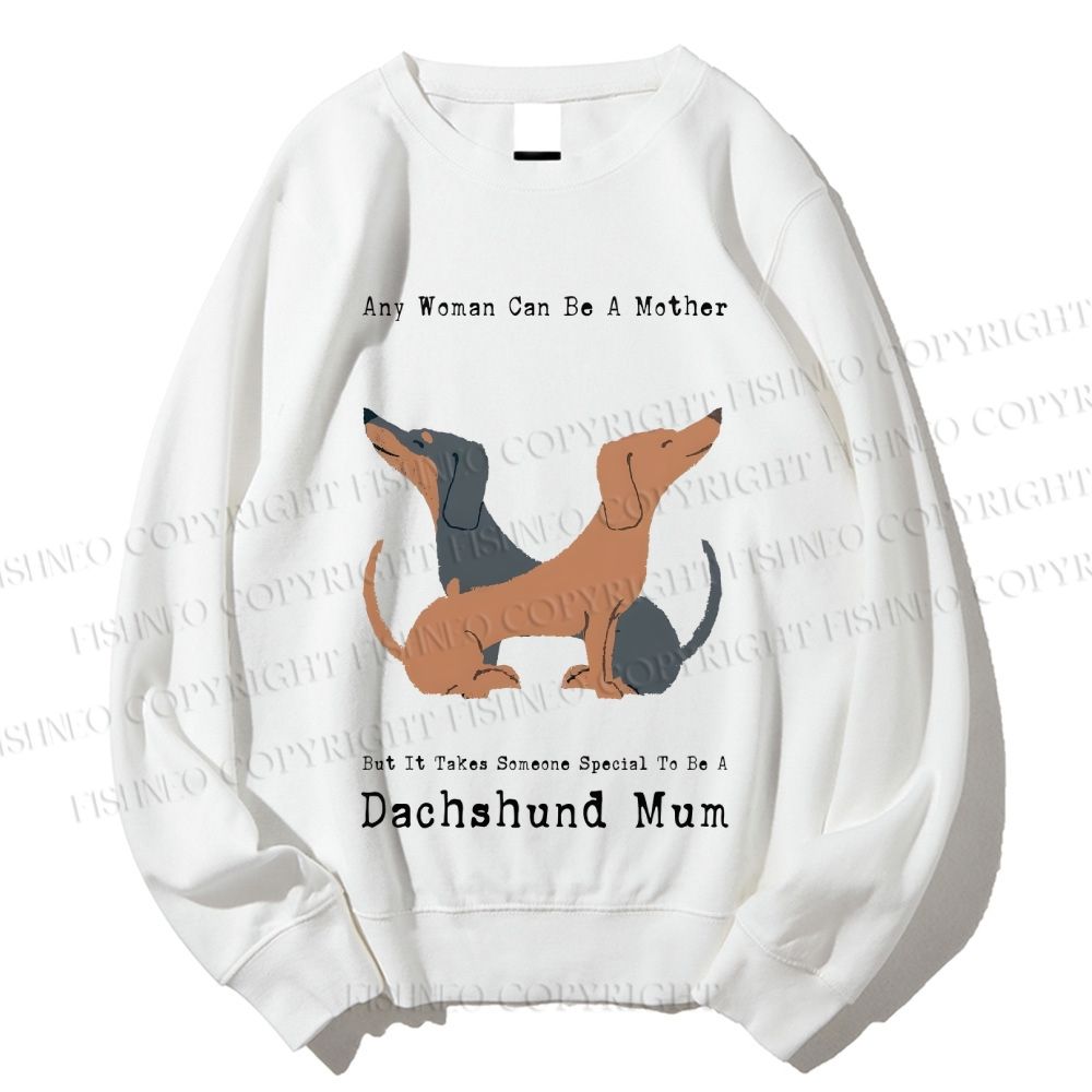 Unisex Dachshund Mum Printed Sweatshirt