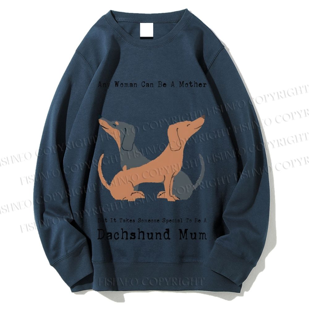 Unisex Dachshund Mum Printed Sweatshirt