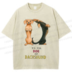 Unisex D Is For Dog And Dachshund Printed Washed Tee