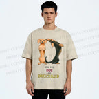 Unisex D Is For Dog And Dachshund Printed Washed Tee
