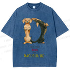 Unisex D Is For Dog And Dachshund Printed Washed Tee