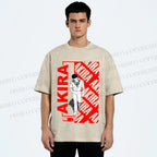 Unisex Japanese Anime Akira Printed Washed Tee
