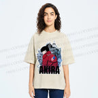 Unisex Japanese Anime Akira Printed Washed Tee