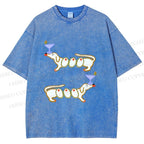 Unisex Olive Dachshund Dogs Printed Washed Tee