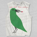 Unisex I've Got Your Lipstick Bird Printed Tank Top
