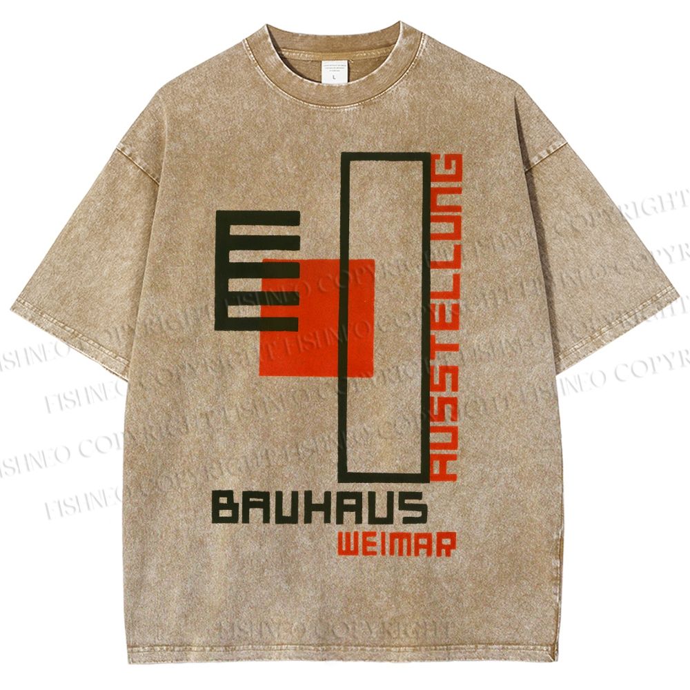 Unisex Bauhaus Weimar Printed Washed Tee