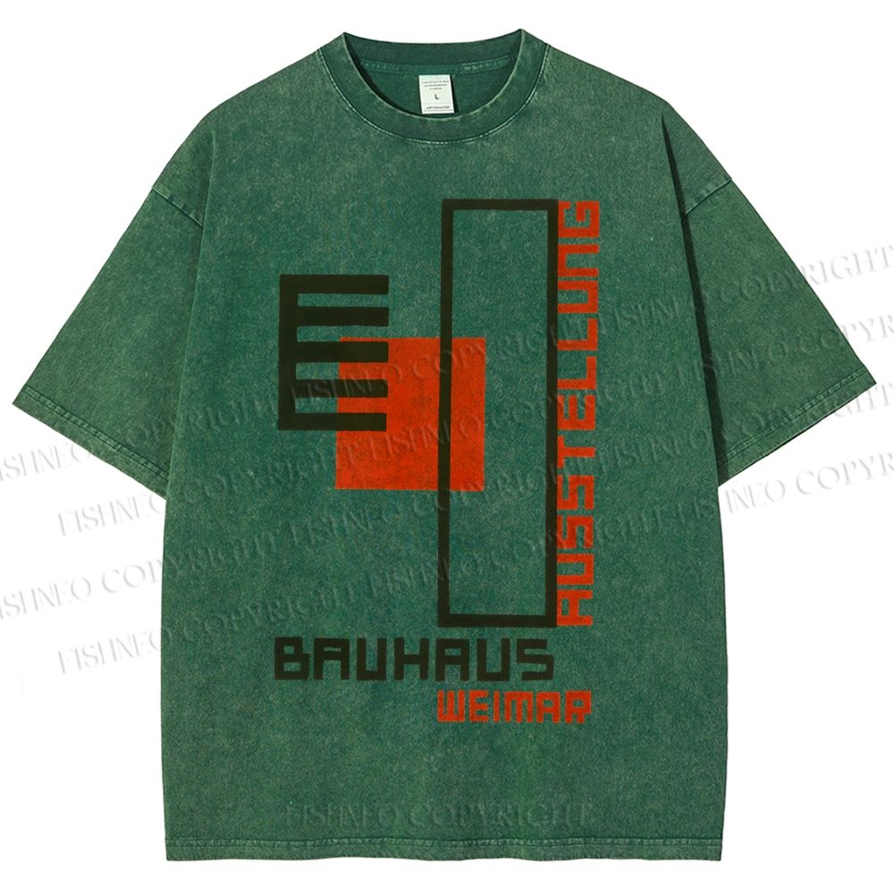 Unisex Bauhaus Weimar Printed Washed Tee