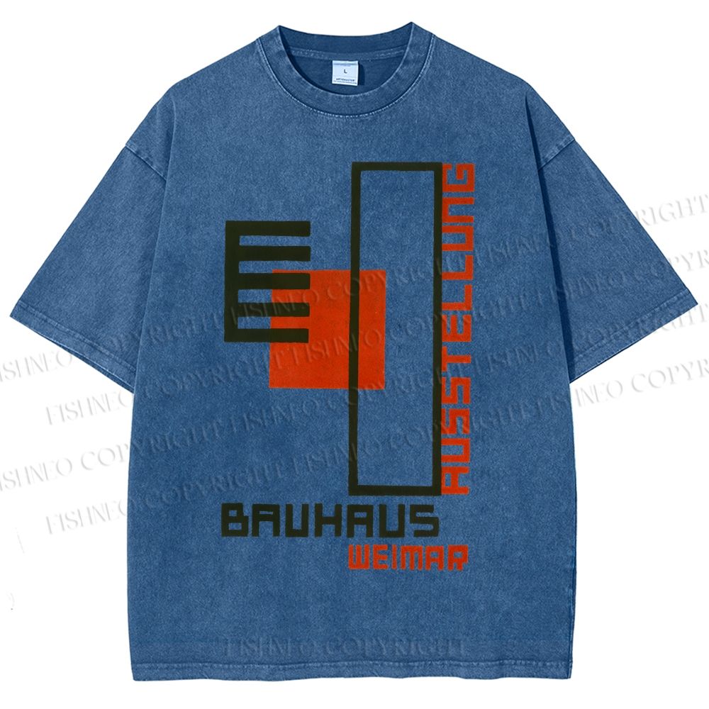 Unisex Bauhaus Weimar Printed Washed Tee