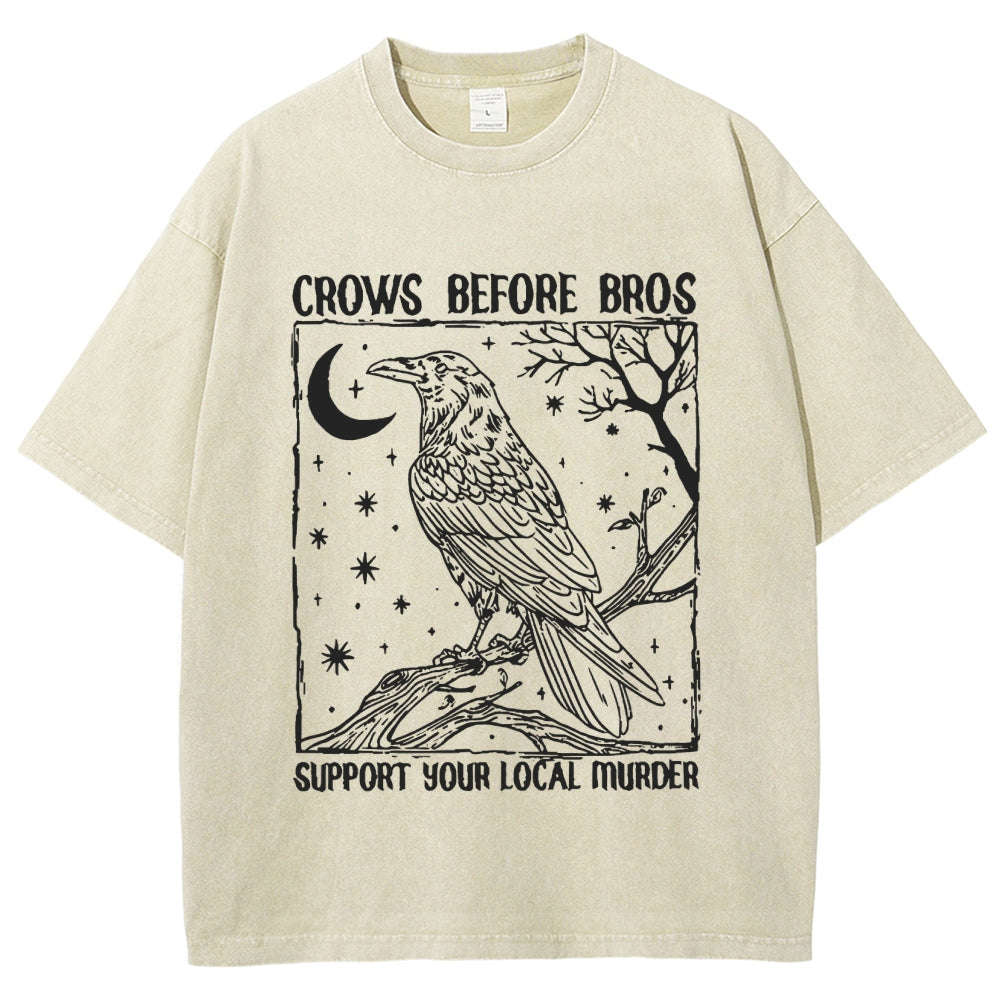 Crows Before Bros Washed T-Shirt