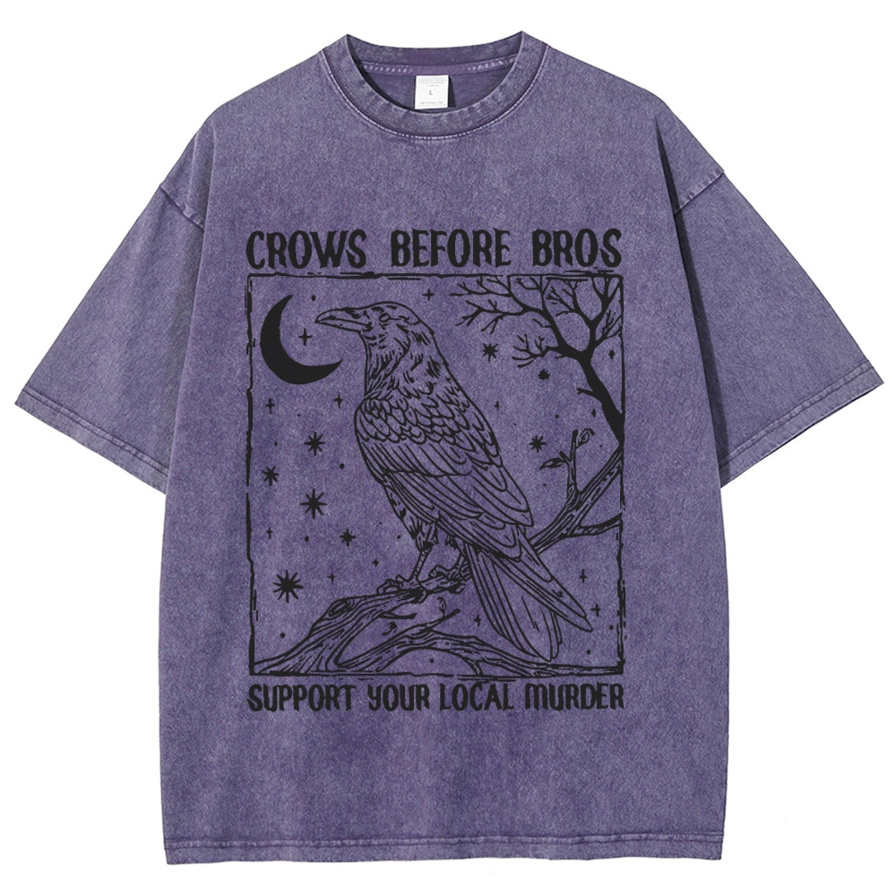 Crows Before Bros Washed T-Shirt