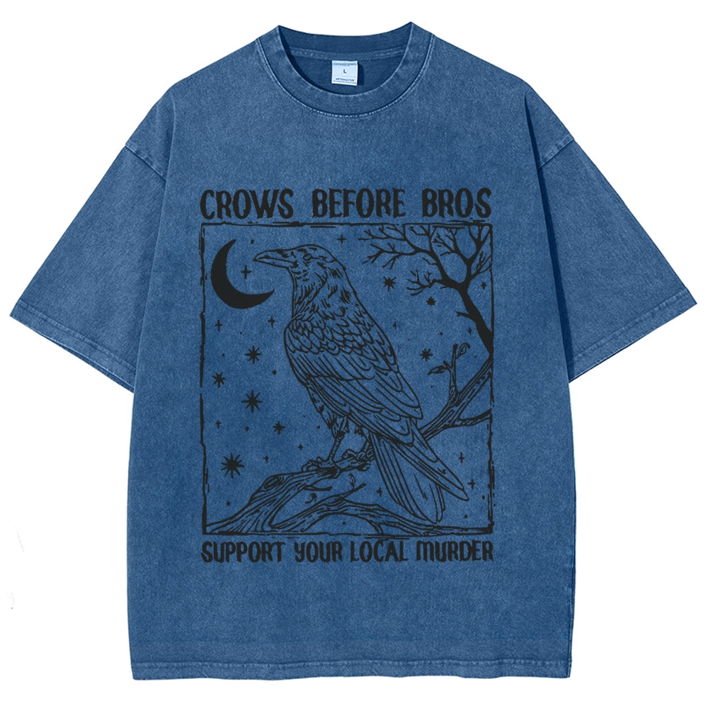 Crows Before Bros Washed T-Shirt