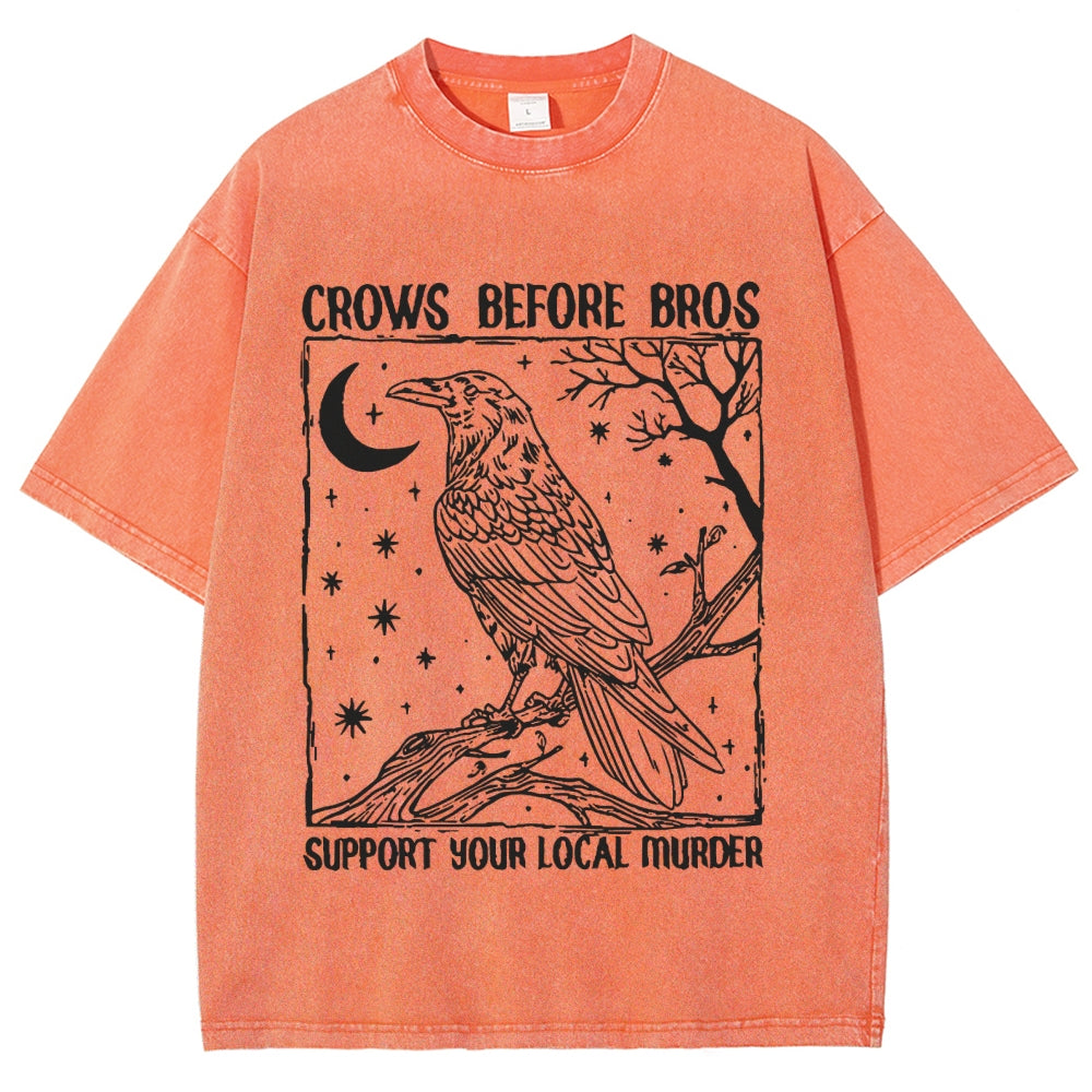 Crows Before Bros Washed T-Shirt