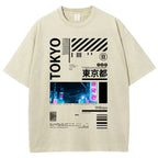 Night in Tokyo Street Vintage Washed T-shirt