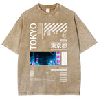 Night in Tokyo Street Vintage Washed T-shirt