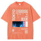 Night in Tokyo Street Vintage Washed T-shirt