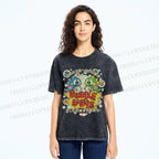 Unisex Bubble Bobble Printed Washed Tee