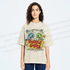 Unisex Bubble Bobble Printed Washed Tee