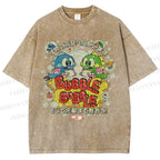 Unisex Bubble Bobble Printed Washed Tee