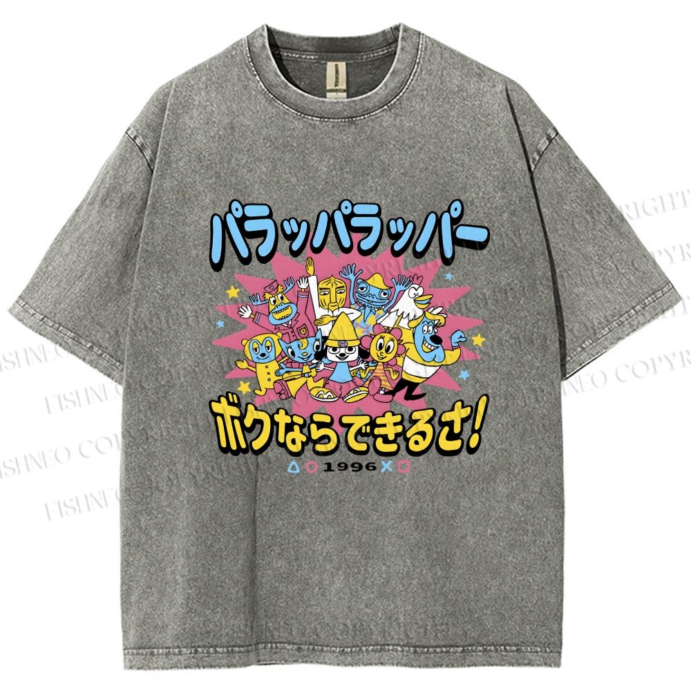 Unisex PaRappa the Rapper Printed Washed Tee