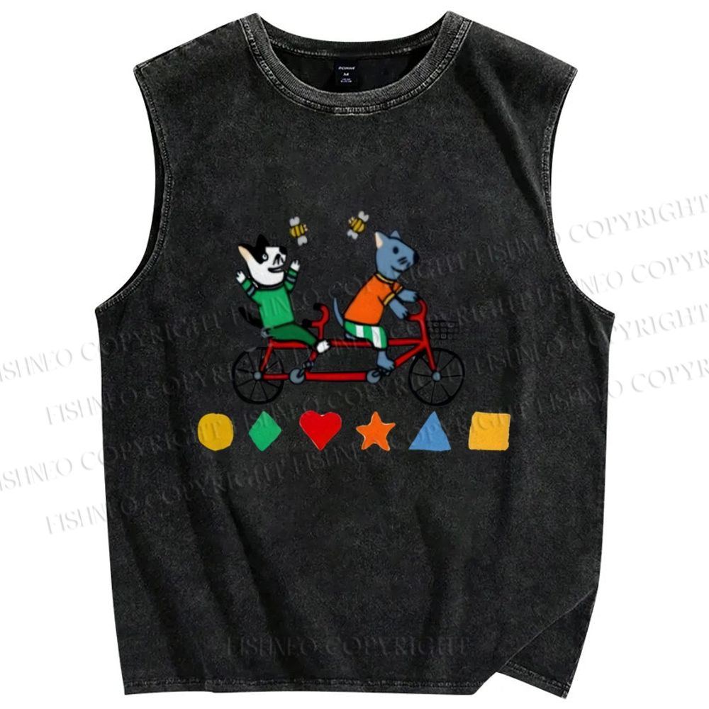 Unisex Slushy Noobz Printed Washed Tank Top