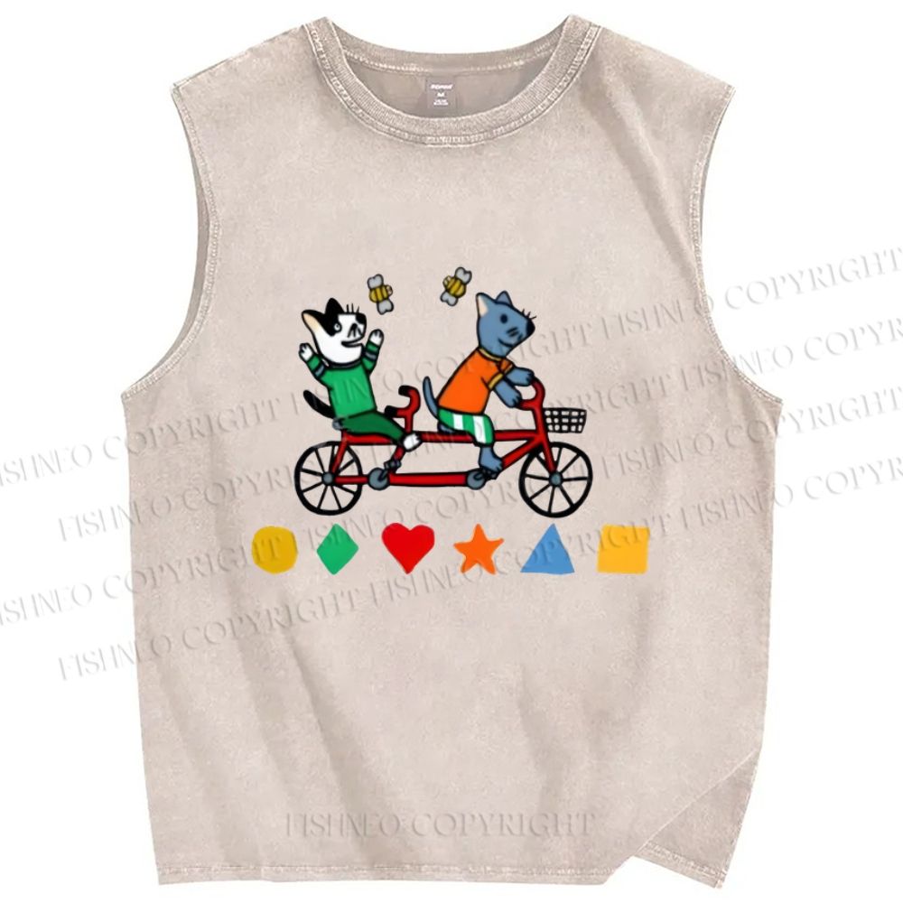 Unisex Slushy Noobz Printed Washed Tank Top