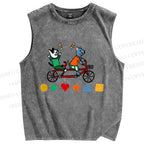 Unisex Slushy Noobz Printed Washed Tank Top