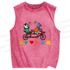 Unisex Slushy Noobz Printed Washed Tank Top