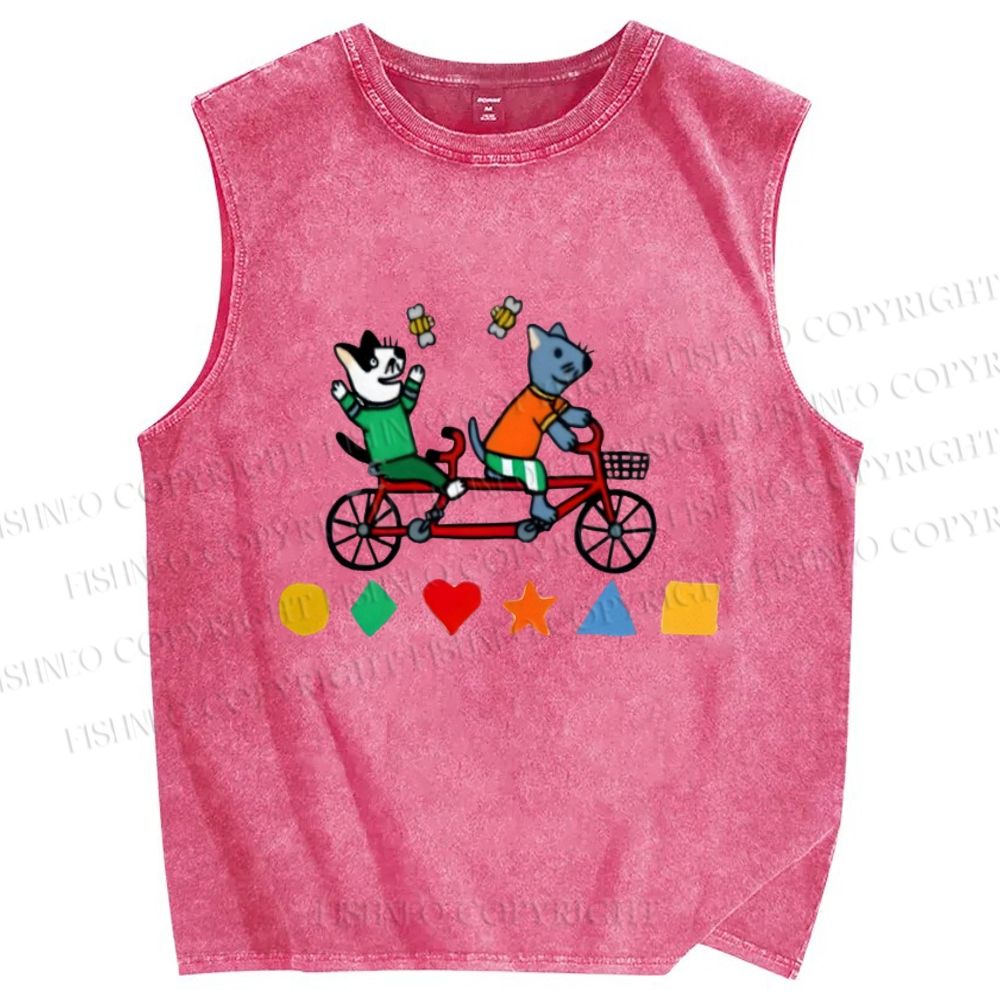 Unisex Slushy Noobz Printed Washed Tank Top