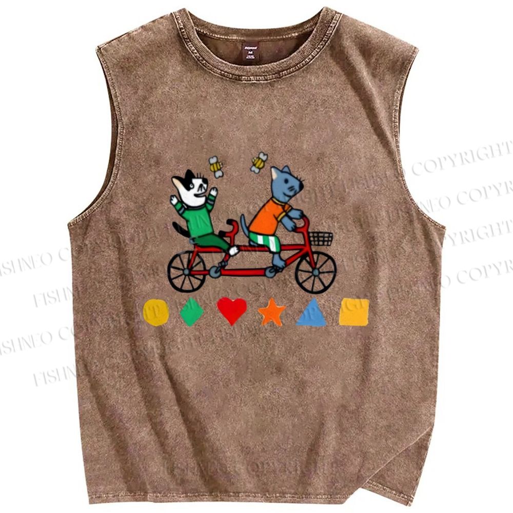 Unisex Slushy Noobz Printed Washed Tank Top