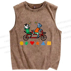 Unisex Slushy Noobz Printed Washed Tank Top