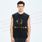 Unisex Slushy Noobz Printed Washed Tank Top