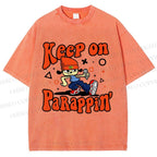 Unisex Keep On PaRappin Printed Washed Tee