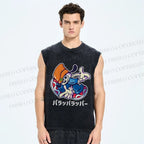 Unisex PaRappa Carlos Rappa Printed Washed Tank Top