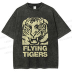 Unisex Flying Tigers Printed Washed Tee